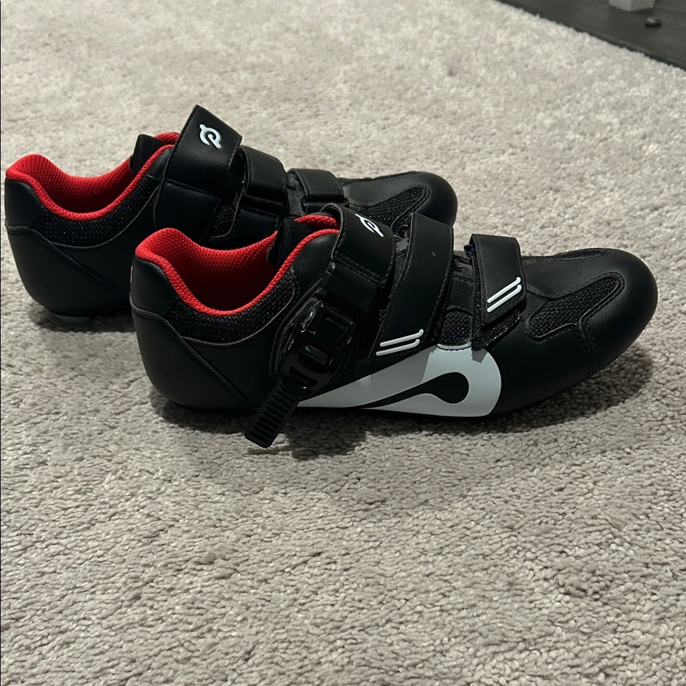 Peloton Black and Red Women's Cycling Shoes